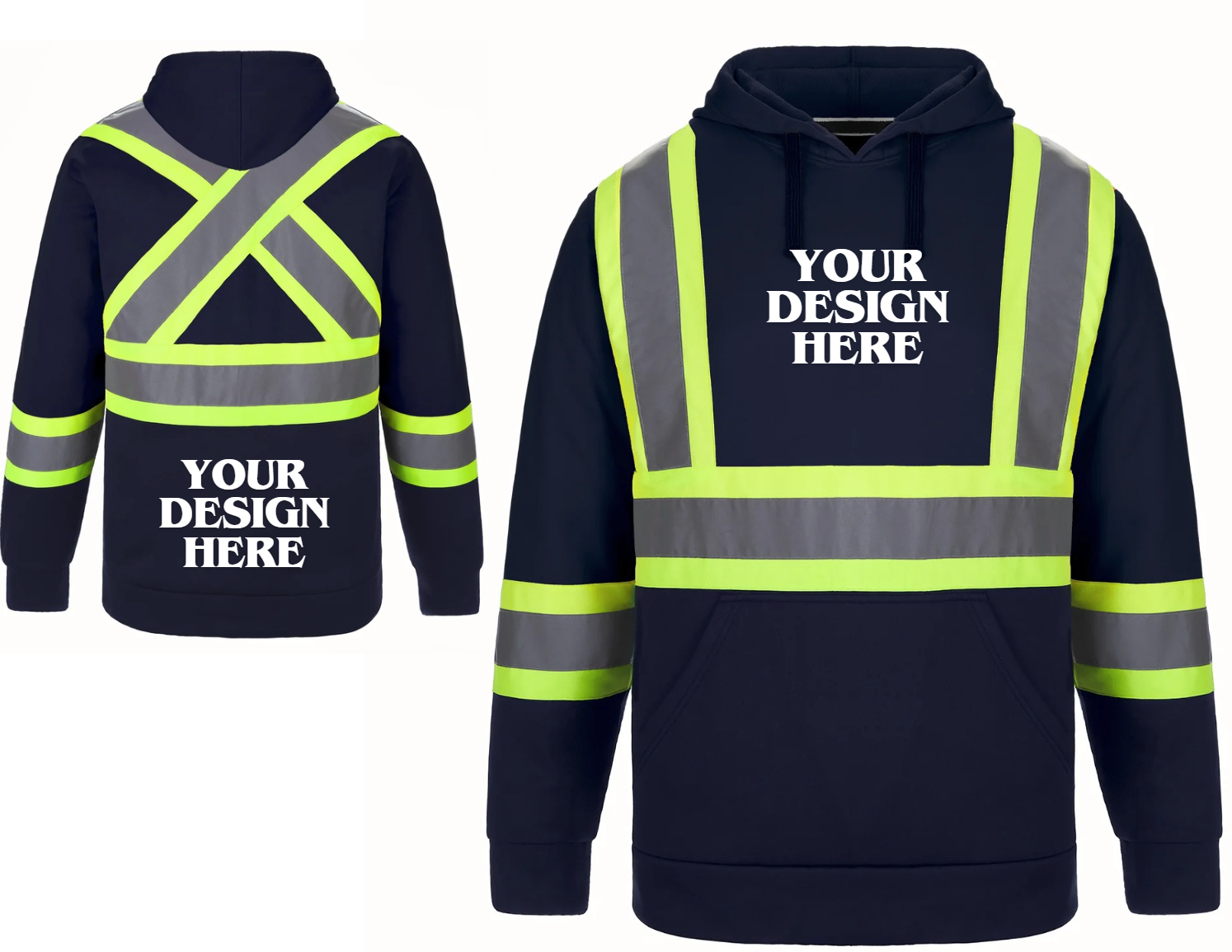 Long Haul - Adult Hi-Vis Pullover Hooded Sweatshirt - L01375