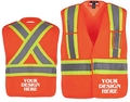 Protector - Adult Tricot Hi-Vis 5 Point Tear Away Vest - One Size - L01170