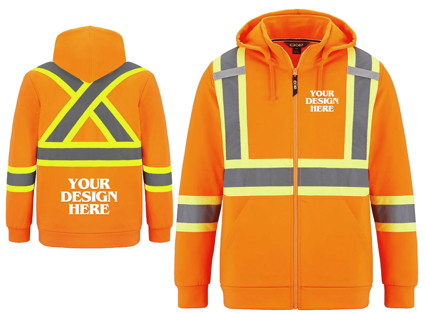 Infinity - Hi-Vis Full Zip Hooded Sweatshirt w/ Detachable Hood - L01380 - Be Proud Line | Custom Apparel