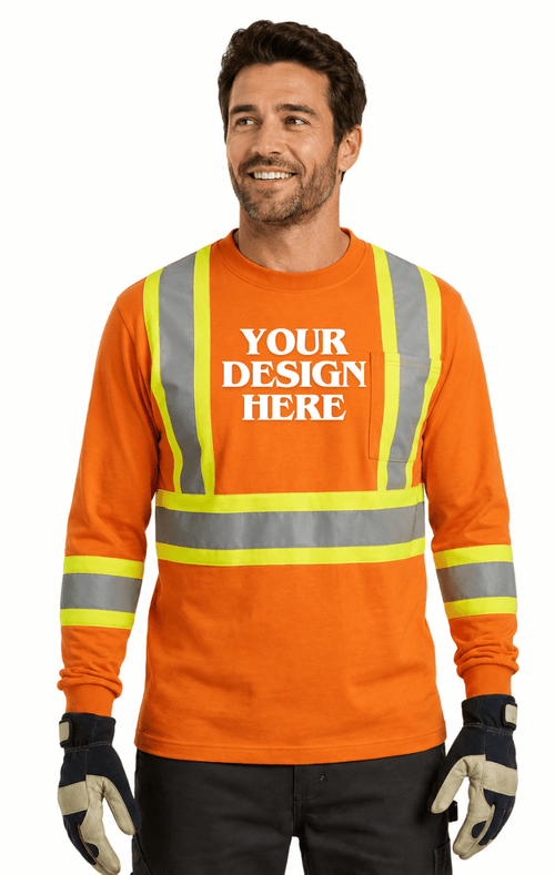 Paramount - Cotton Long Sleeve Hi-Vis T-Shirt - S05995 - Be Proud Line | Custom Apparel