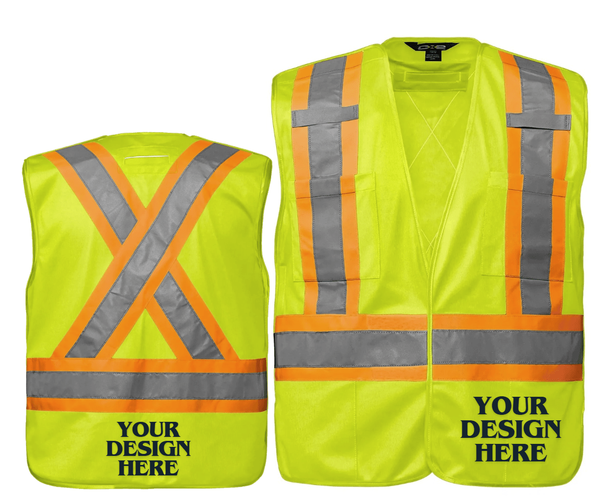 Vanguard - Tricot Hi-Vis 5 Point Tear-Away Vest - Dual Sized - L01145 - Be Proud Line | Custom Apparel