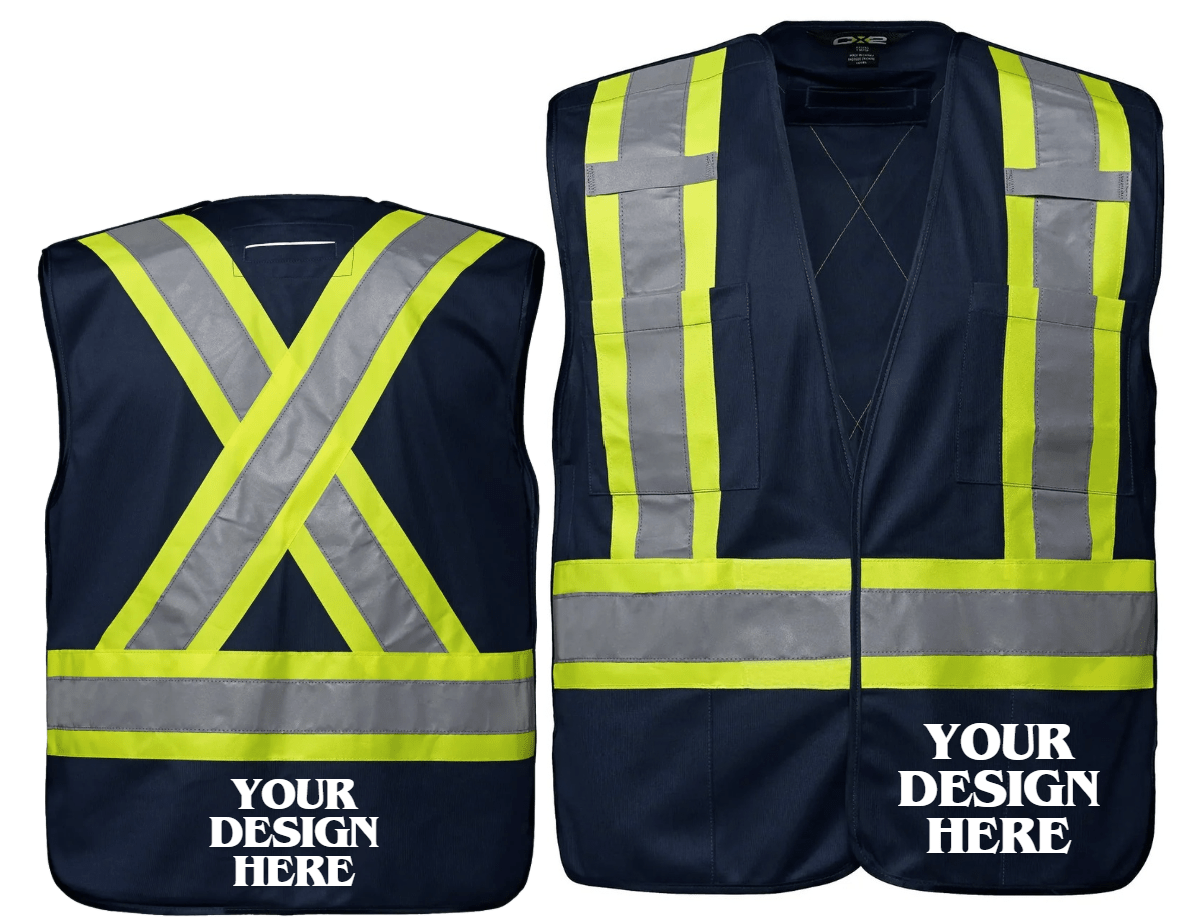 Vanguard - Tricot Hi-Vis 5 Point Tear-Away Vest - Dual Sized - L01145 - Be Proud Line | Custom Apparel