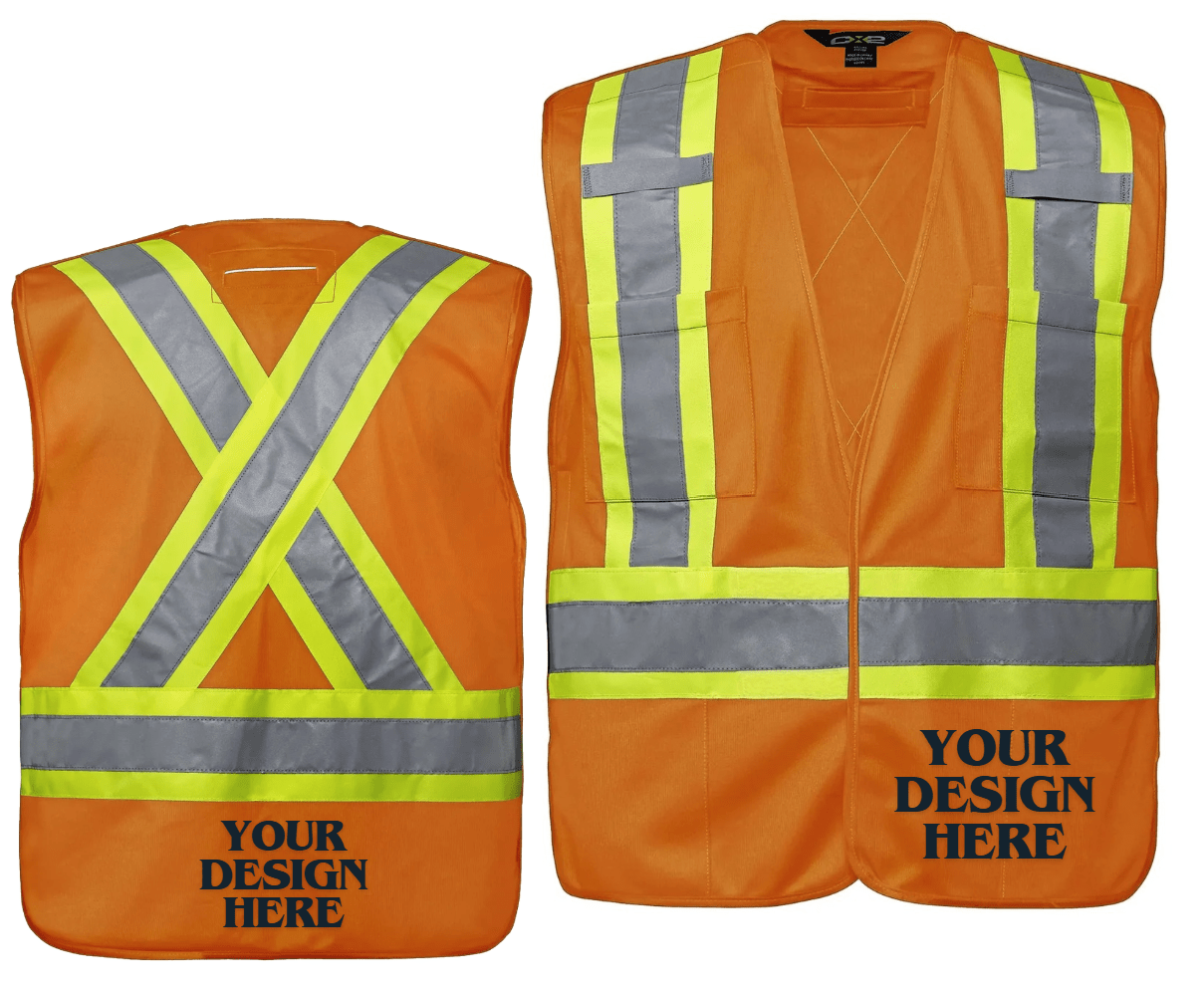 Vanguard - Tricot Hi-Vis 5 Point Tear-Away Vest - Dual Sized - L01145 - Be Proud Line | Custom Apparel